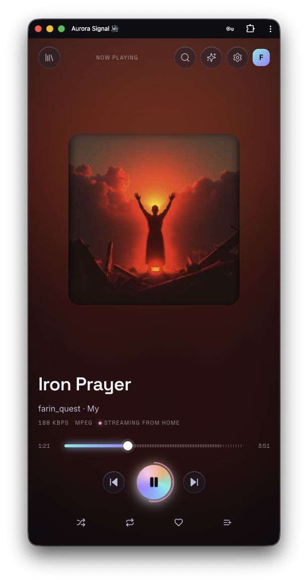 Aurora Signal — osobisty streaming muzyki